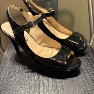 Unisa Black Patent Leather Heels